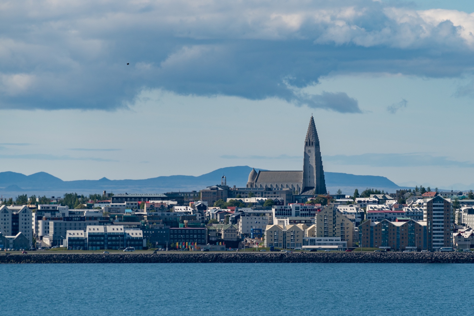Hallgrimskirche im Hintergrund in Reykjavik, Island