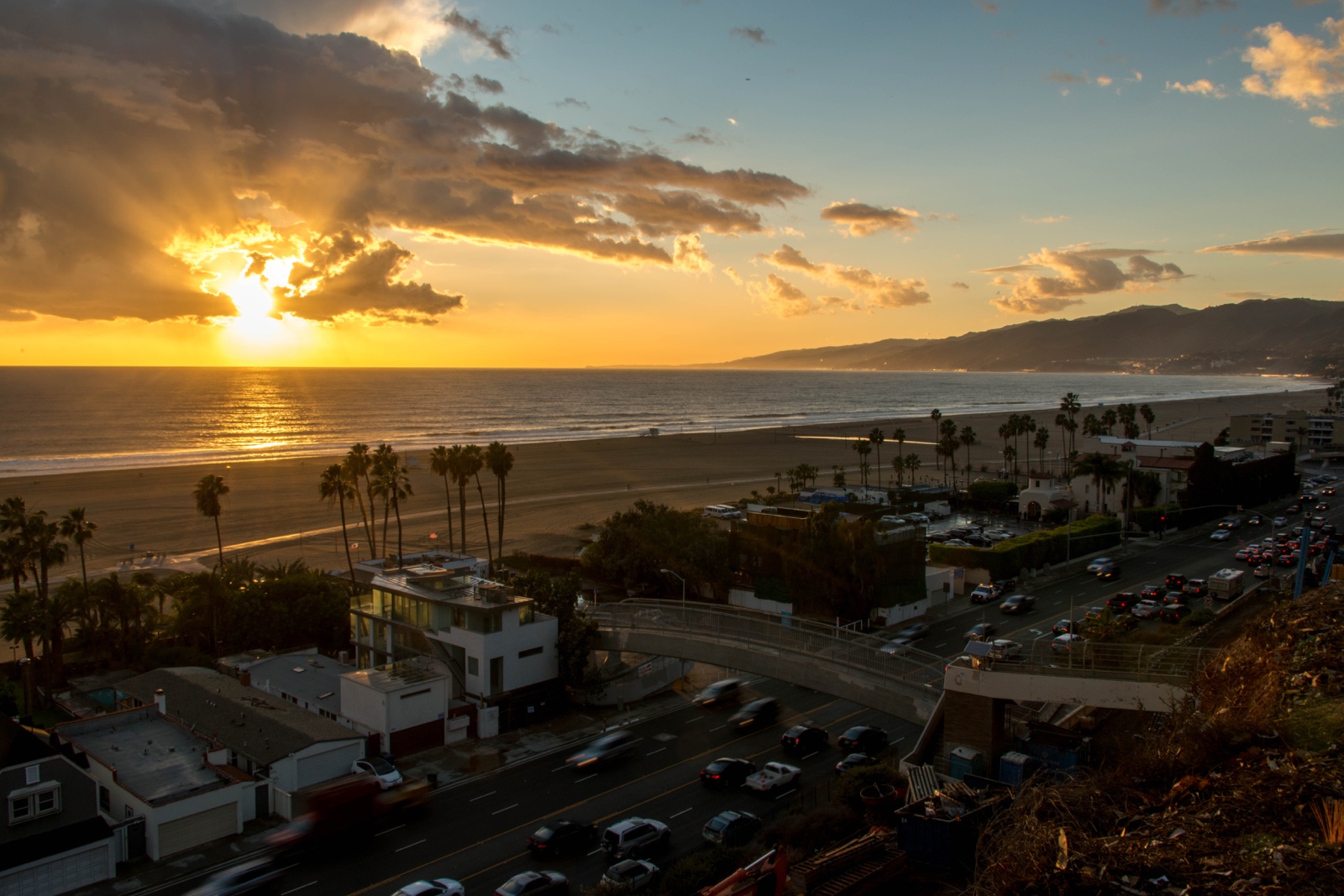 Sunset, Santa Monica Beach