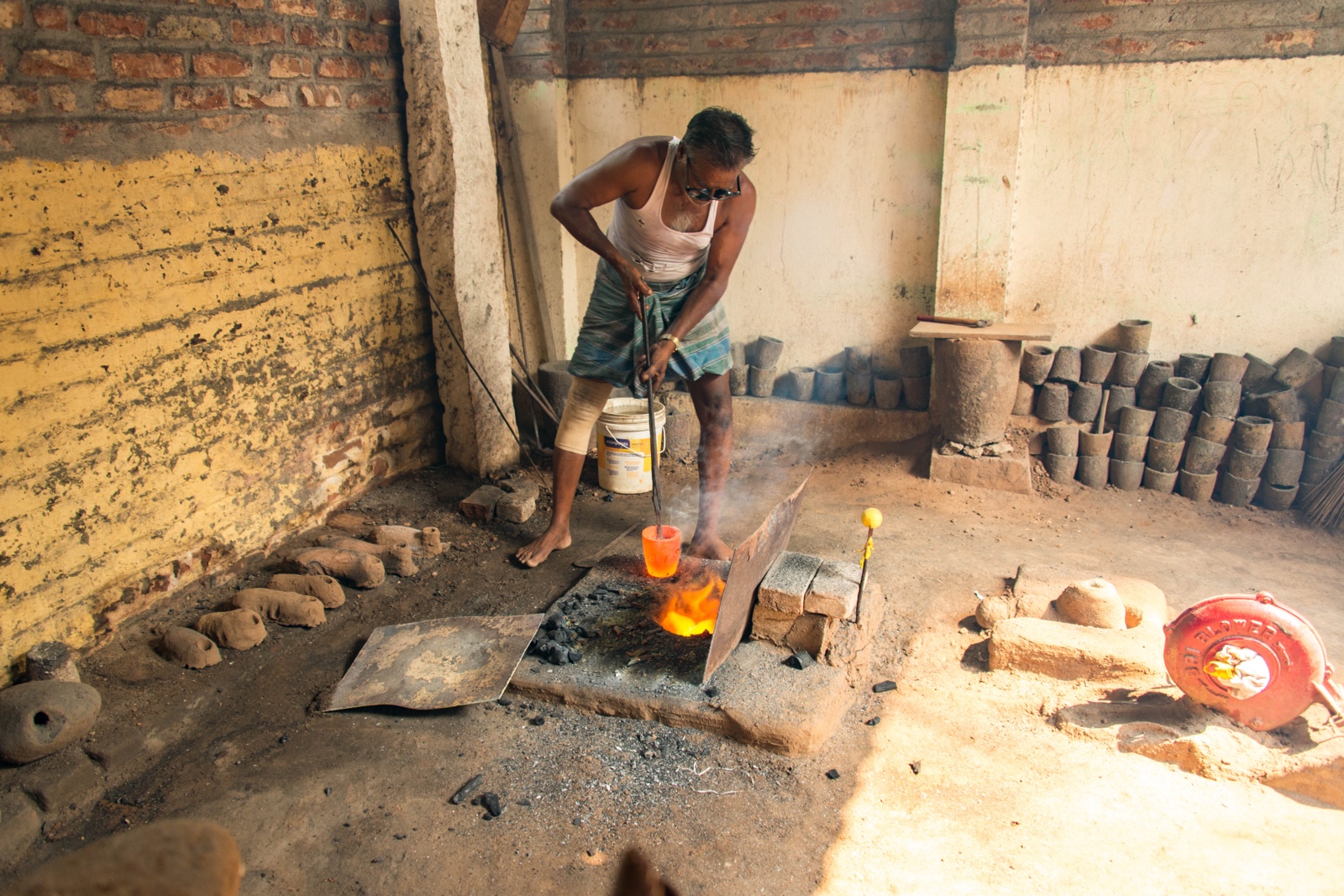 In einer Bronzegiesserei